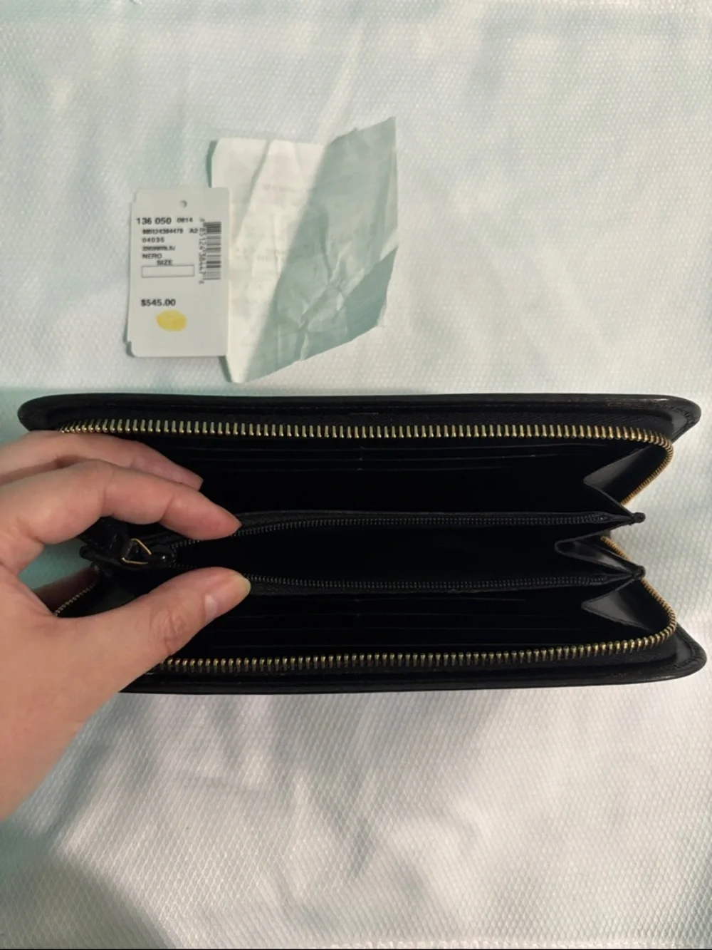 Saint Laurent Amarena Calfskin Leather Zip-Around Wallet - Picture 10 of 16